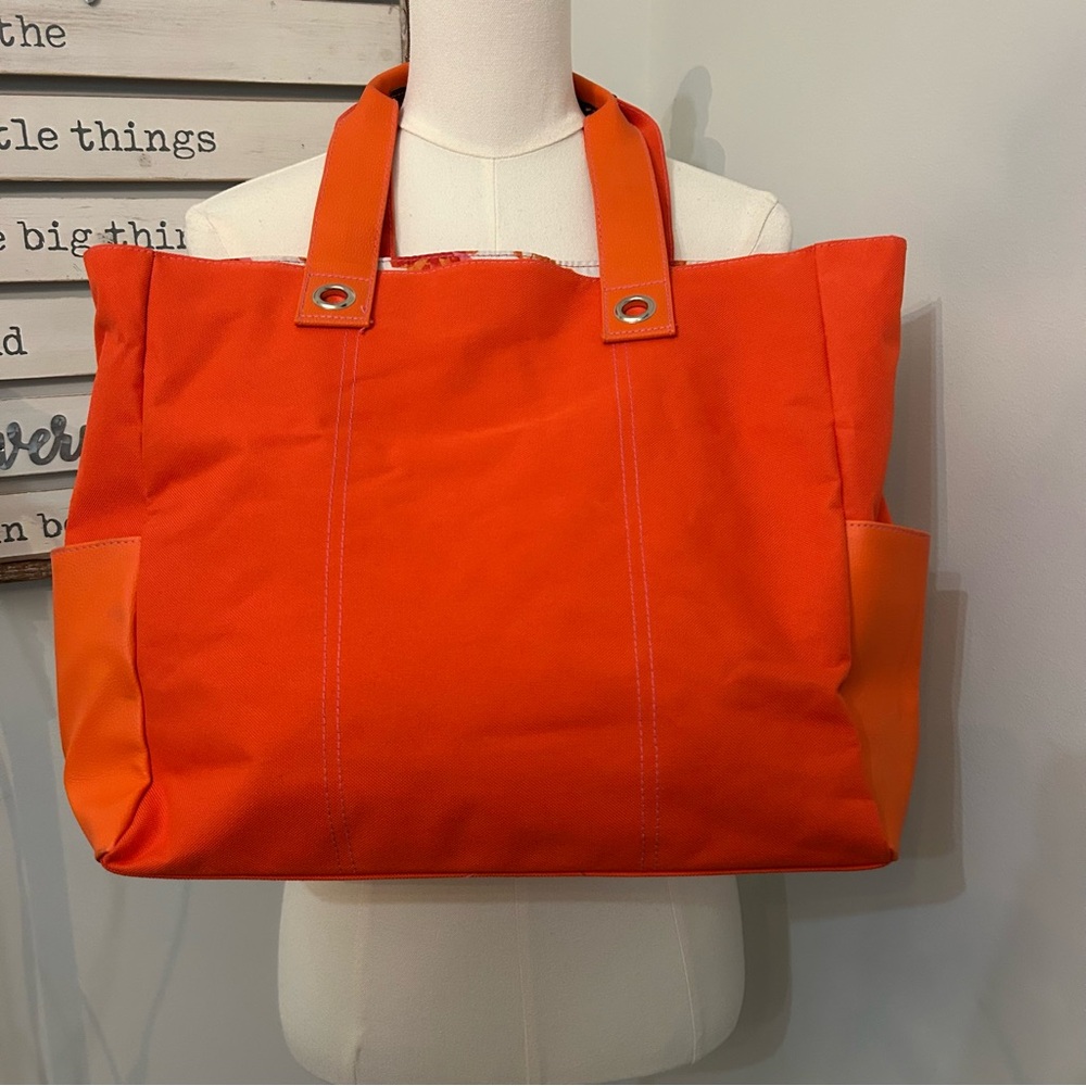 Lancôme Reversible Canvas Floral Tote Bag - Picture 7 of 10